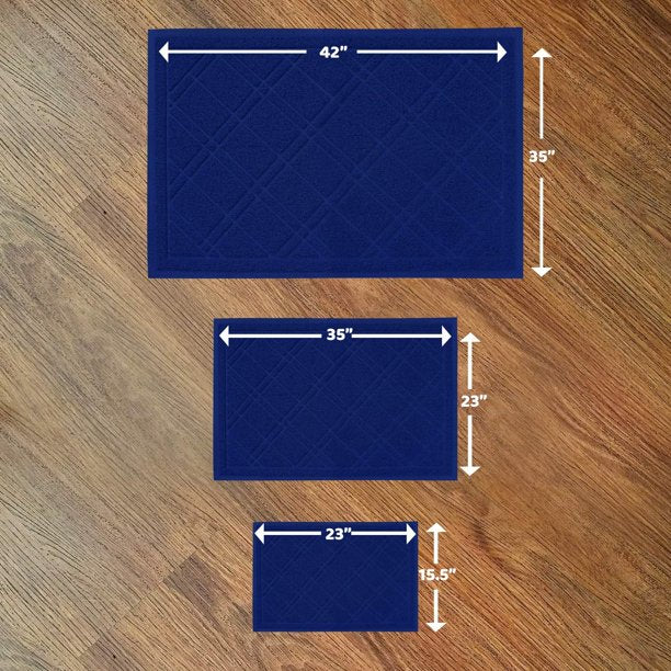 Litter Mat Trapping Tray in Blue Medium