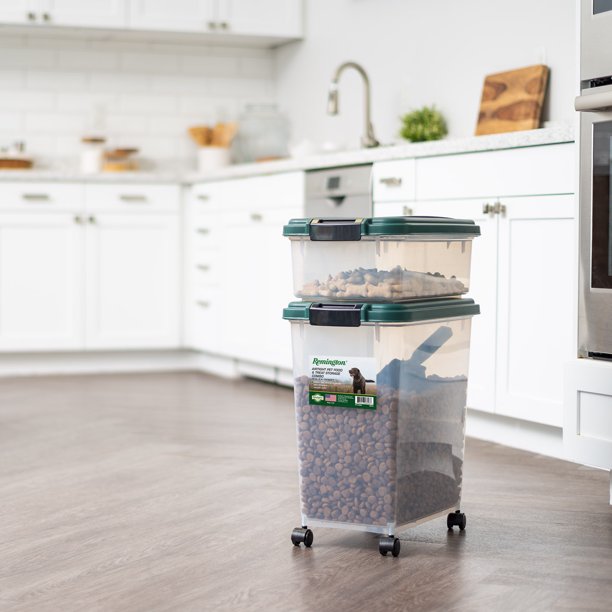 Pet Food Container 3 Pieces in Green Clear