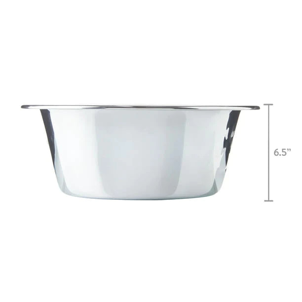 Stainless Steel Pet Bowl with Paws Medium