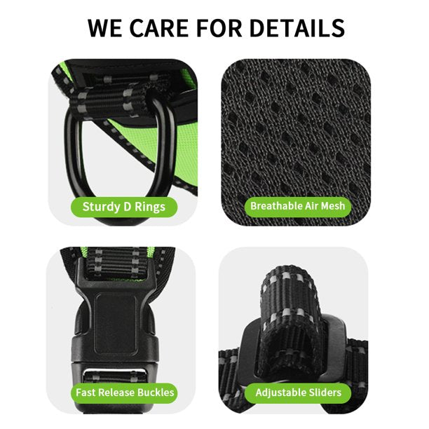 Reflective Pet Harness Small in Green