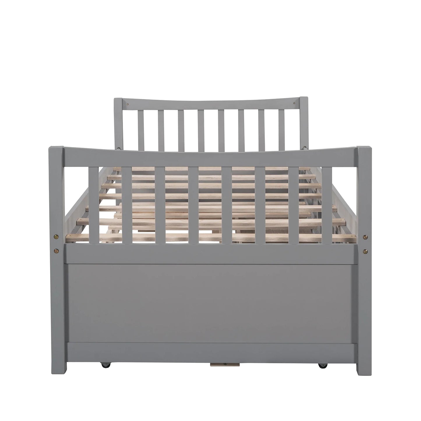 Day bed with Trundle and Drawers in Twin Gray