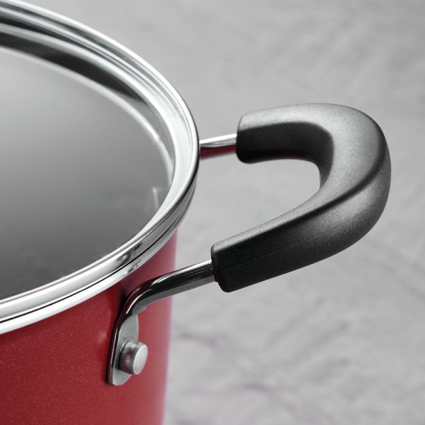 Nonstick Dutch Oven Aluminum Metallic Red 5 Quart