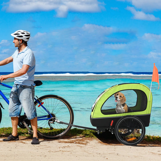 Bicycle Trailer for Small and Medium Pets in Green