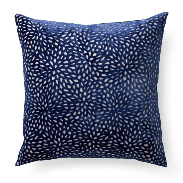 Feather Filled Throw Pillow blue 20x20 inches Single Pillow