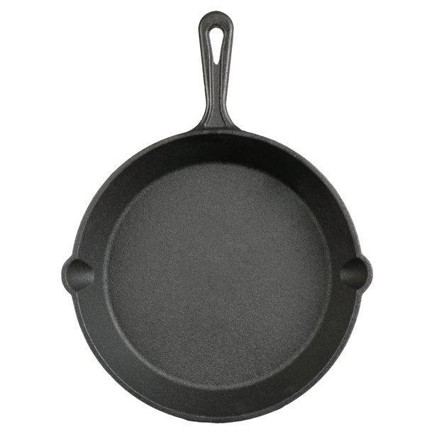 Ozark Trail Cast Iron Skillet with Handle and Lips 10.5 Inches