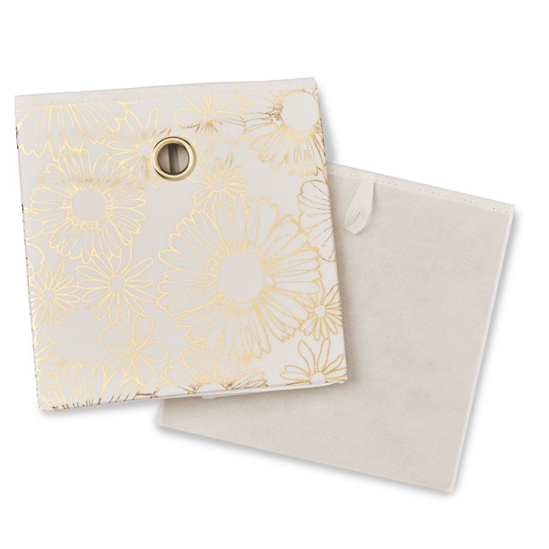 Storage Bins Gold Metallic 4 Pack