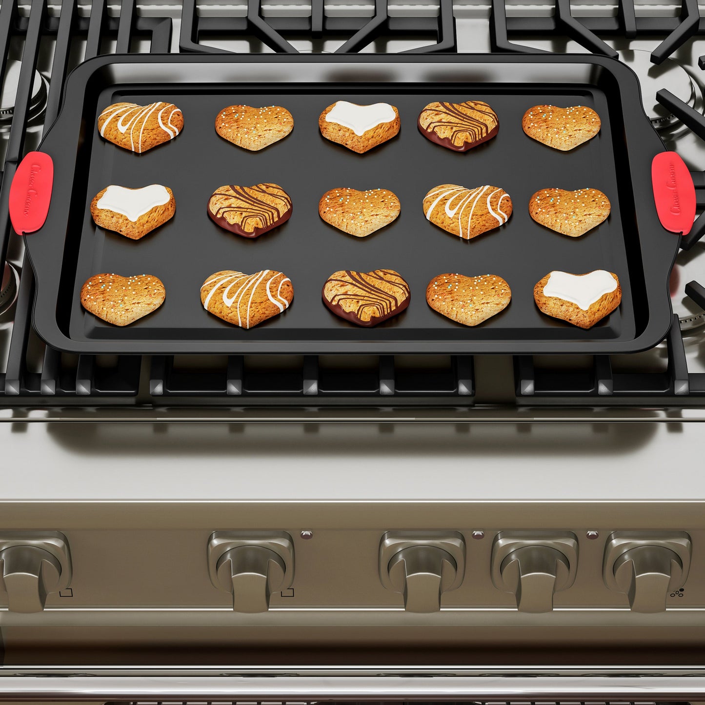 Cookie Sheet Carbon Steel Non Stick 17.75x12 Inches in 3 Count