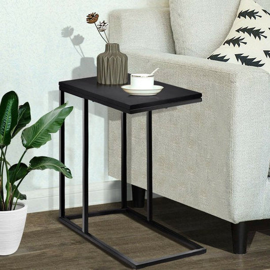 Coffee Tray Sofa Side End Table in Black