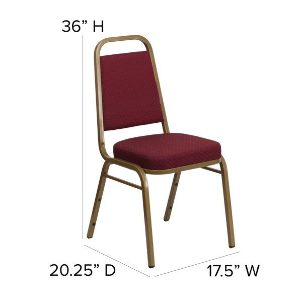 Banquet Chair in Burgundy Patterned Fabric