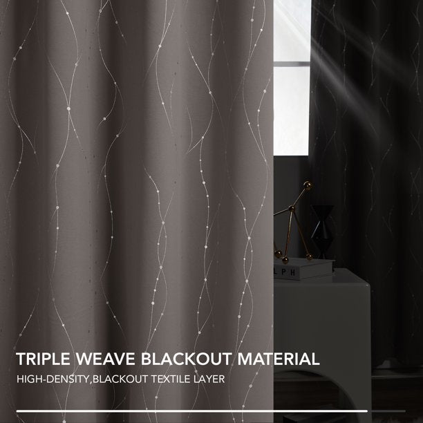 Curtain 2 Panels Size 42x108 Inches Color Taupe
