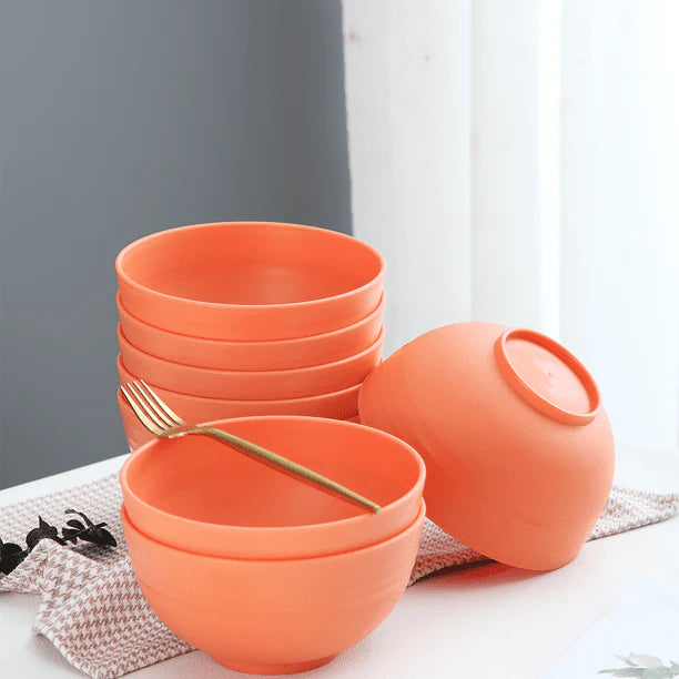 Cereal Bowls 8 Pieces in Orange