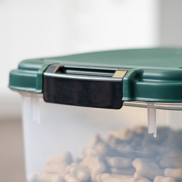 Pet Food Container 3 Pieces in Green Clear