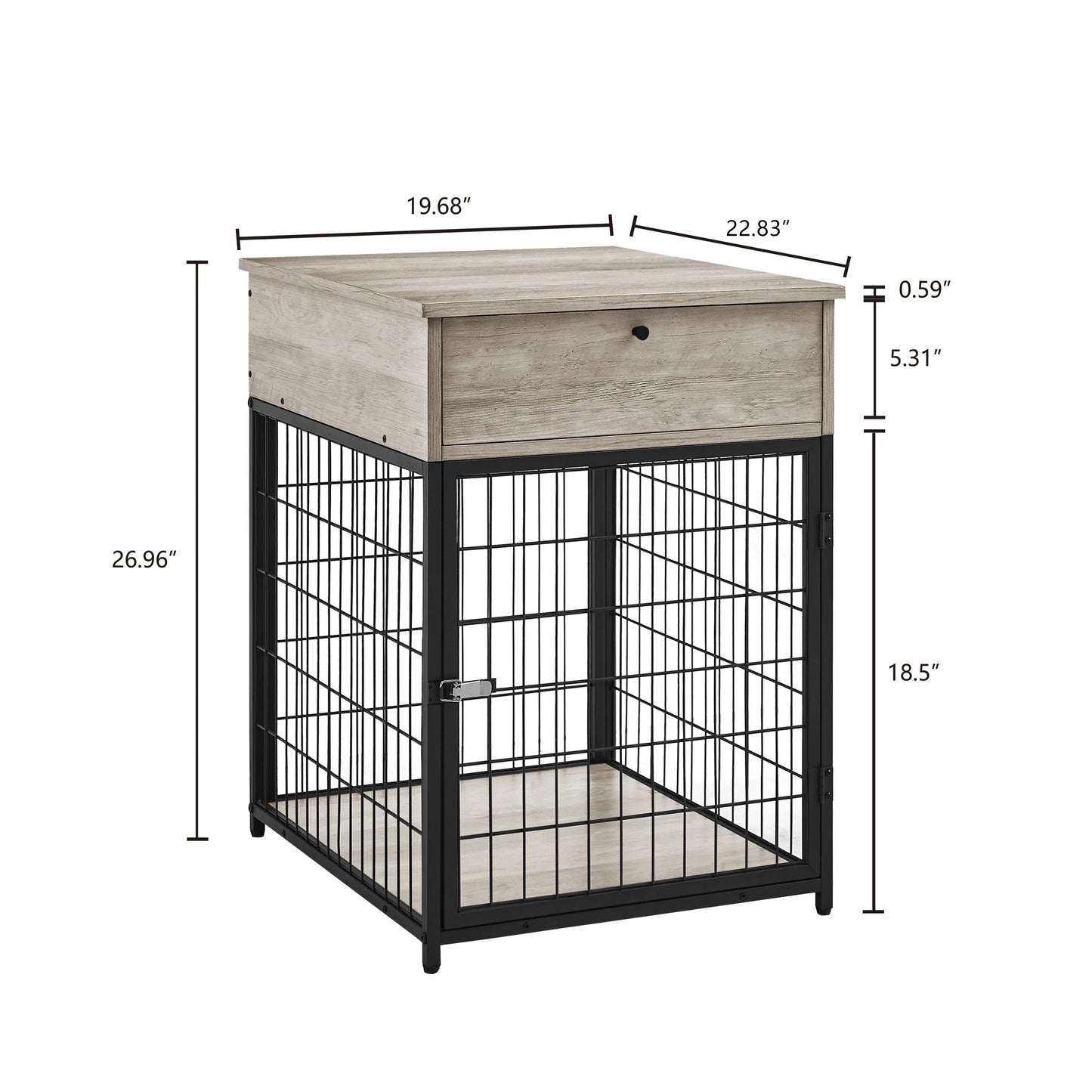 Wooden Crates for Small Dogs in Gray