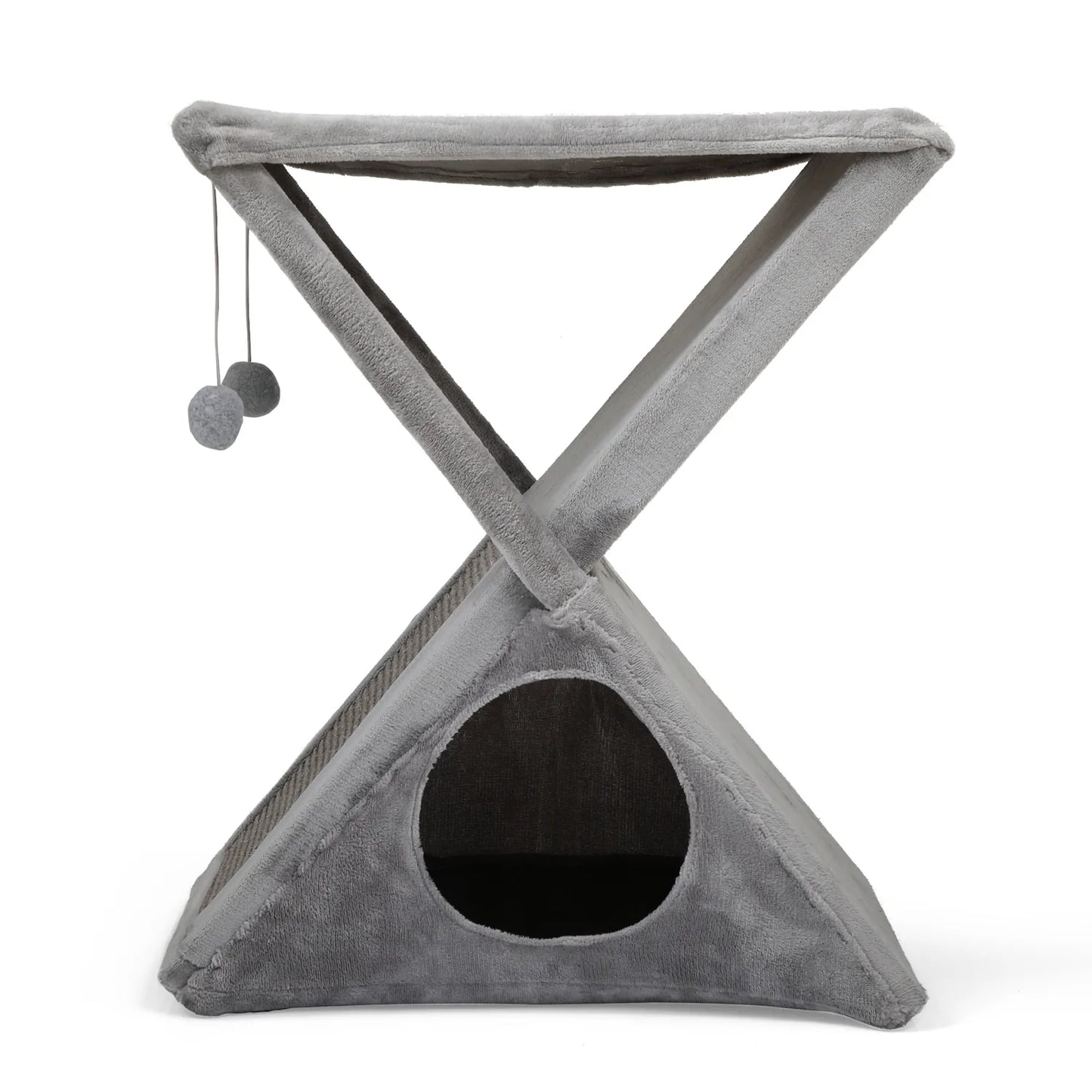 Pet Tower Tree Folding in 2 Tier Gray