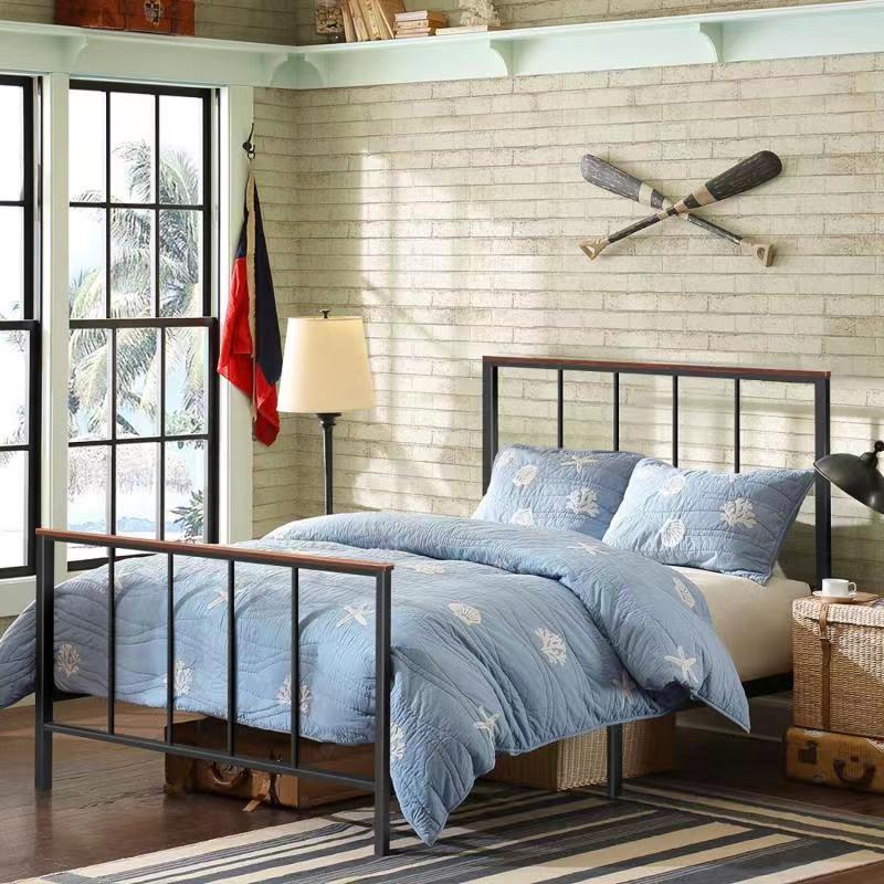 Metal Platform Bed frame with Headboard Twin