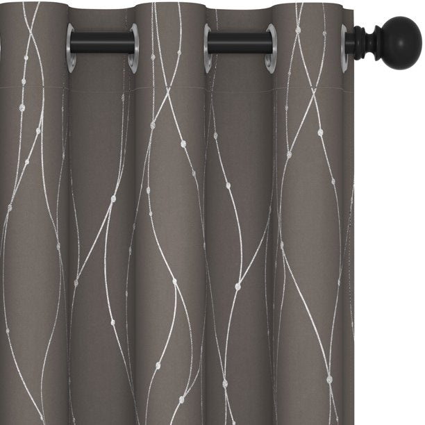 Curtain 2 Panels Size 42x108 Inches Color Taupe