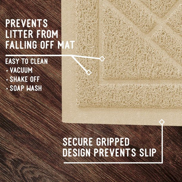 Pet Litter Mat Beige in Medium