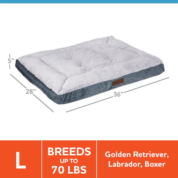 Pet Bed Pillow Gray in Large