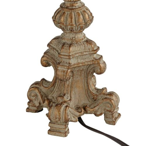 Shabby Chic Table Lamps White Washed Set of 2