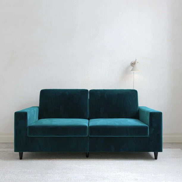 Cooper 3 Seater Sofa Living Room Furniture Green Velvet