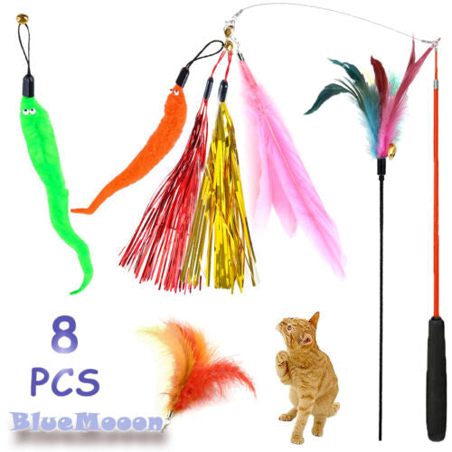 Feather Wand Interactive Pet Toy