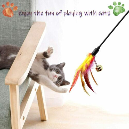 Feather Wand Interactive Pet Toy