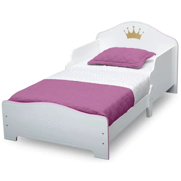 Toddler Bed Wood White Pink