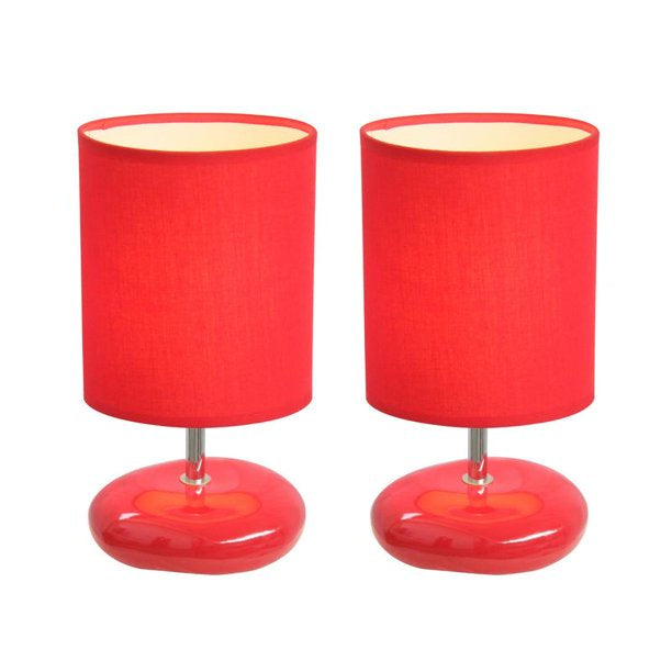 Table Lamp in Small Stone Look 2 Pack Set