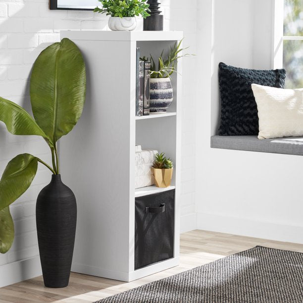 Storage Organizer Textured White 3 Cube