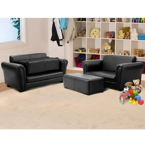Kids Sofa Armrest Chair Couch Lounge Black