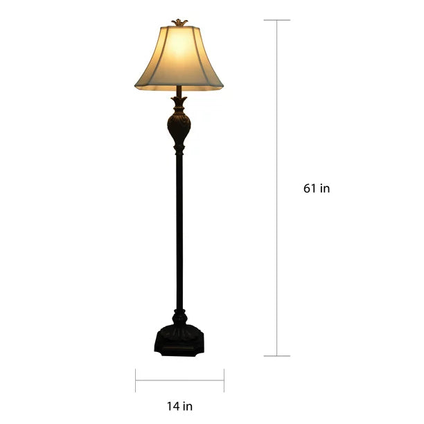Roland Floor Lamp With 61 Inches Very Dark Brown Borden Finish