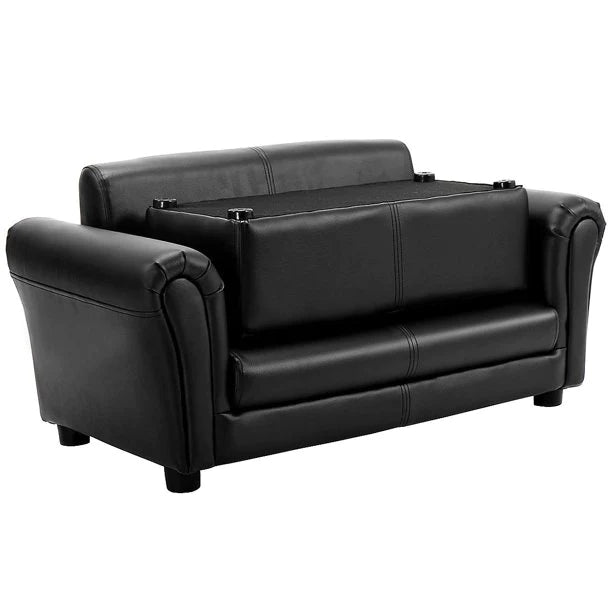 Kids Sofa Armrest Chair Couch Lounge Black