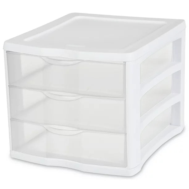 3 Drawer Unit in White