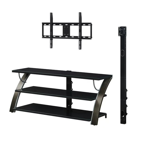 3in1 Flat Panel TV Stand for TVs up to 65inch Charcoal