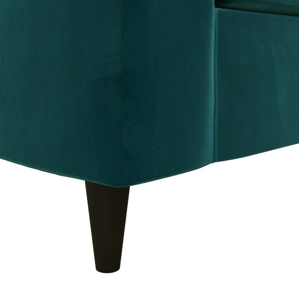 Cooper 3 Seater Sofa Living Room Furniture Green Velvet