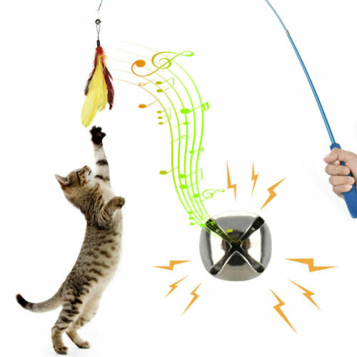 Feather Wand Interactive Pet Toy