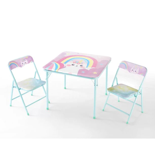 Caticorn Square Table And Chair Set Mint 24x24x20 Inches 3 Piece