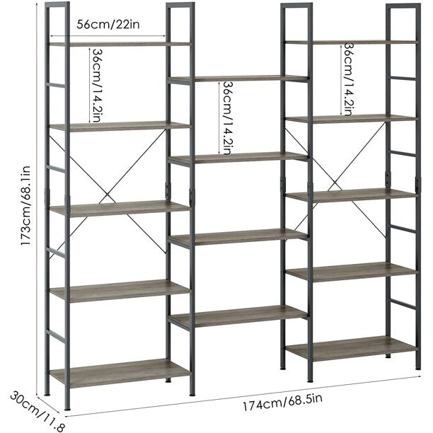 Triple Wide Storage Shelf Display Organizer
