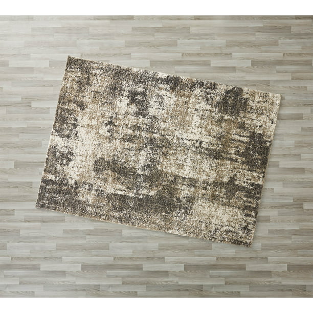 Abstract Shag Indoor Area Rug Neutral 30x46 Inches