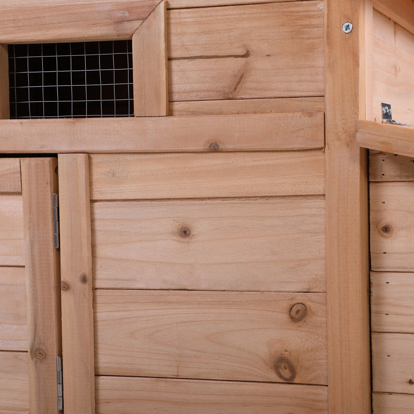 Outdoor Wooden Pet Wooden House with Ventilation Gridding Fences