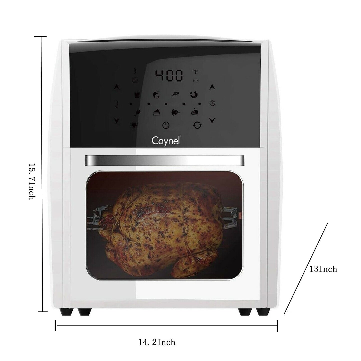 12.7 QT. Digital Air Fryer Oven 8 in 1 Multifunctional Air Fryer Stainless Steel