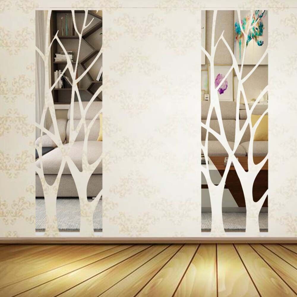 3D Tree Acrylic Mirror Wall Sticker