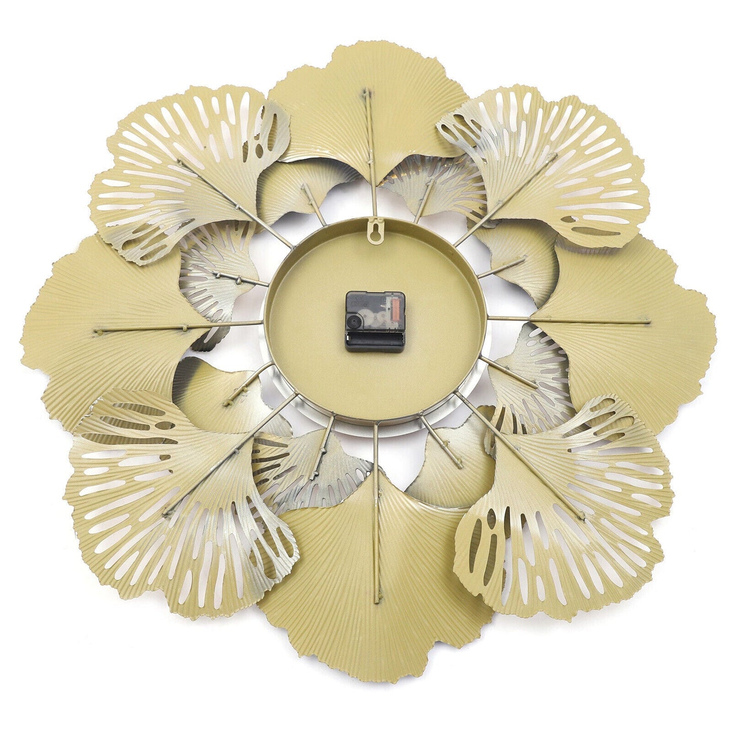 Wall Clock 3D Luxury Ginkgo Leaf