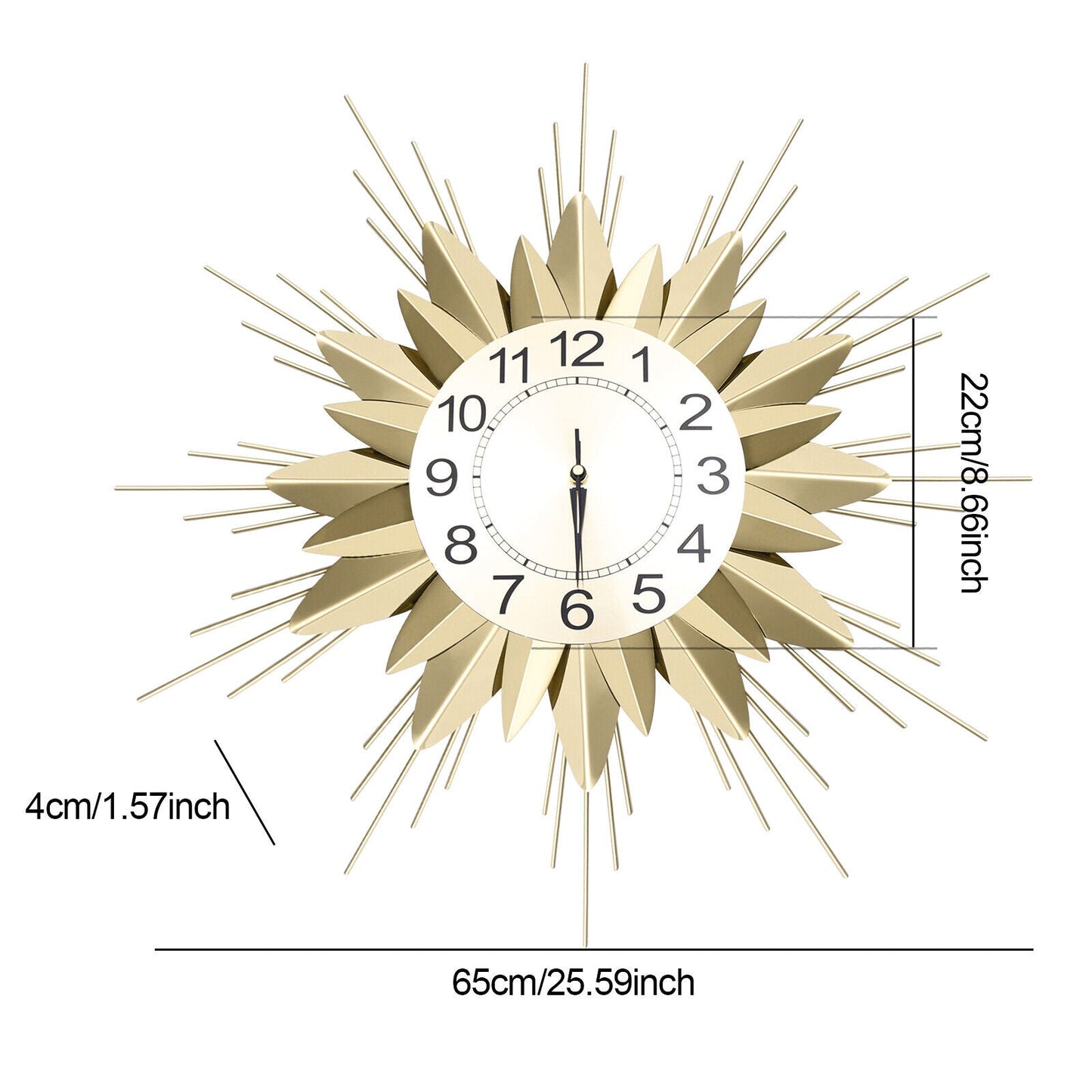Wall Clock Modern Simplicity Luxury Gold