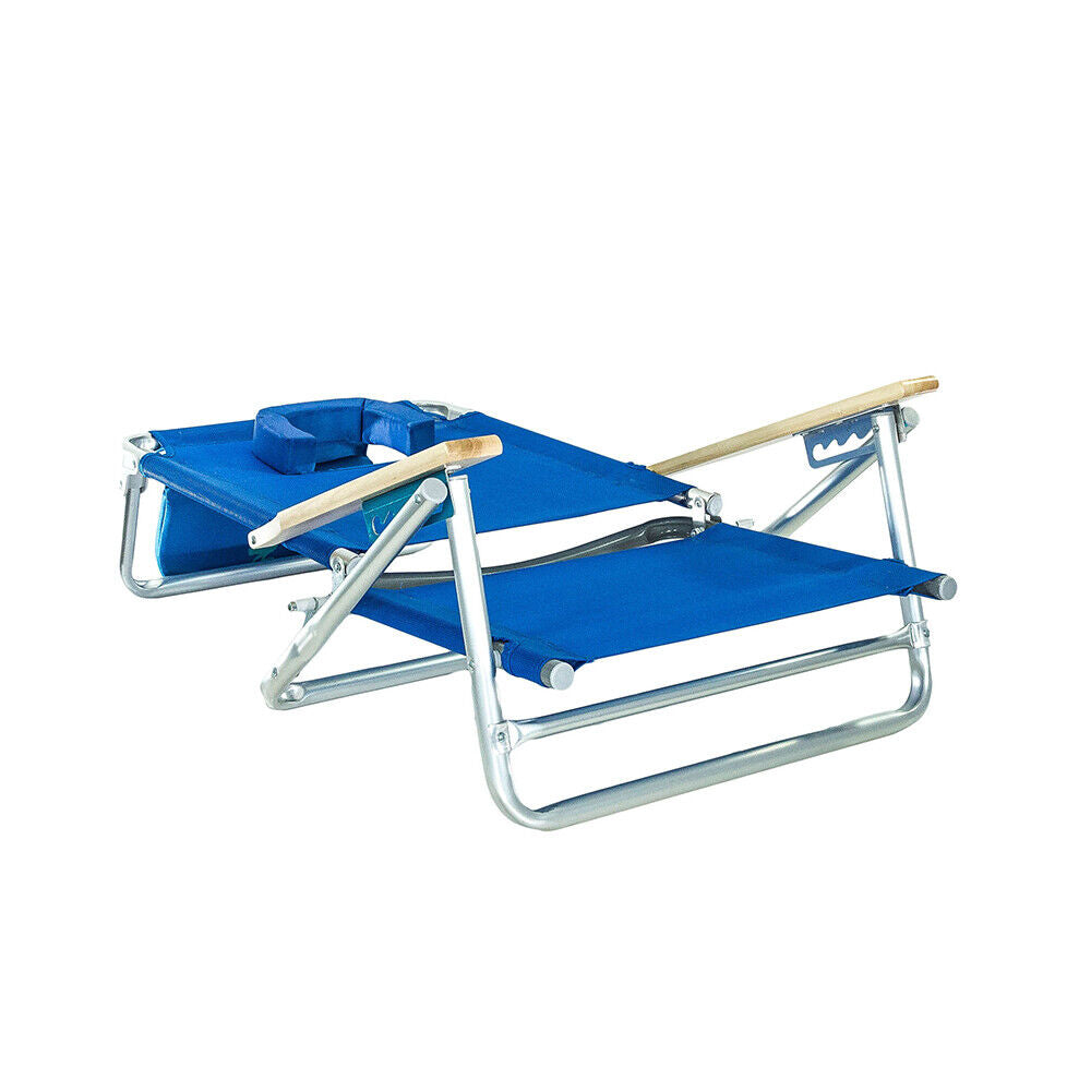 Beach Lake Sand Lounging Chair Blue 2 Pack
