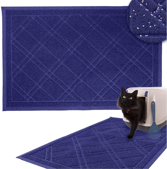 Litter Mat Trapping Tray in Blue Medium