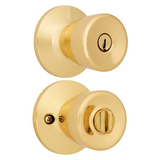 Brinks Doorknob in Polished Brass Finish