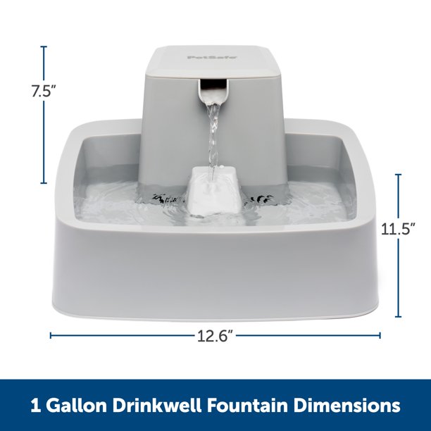 Pet Fountain in 1 Gallon Gray