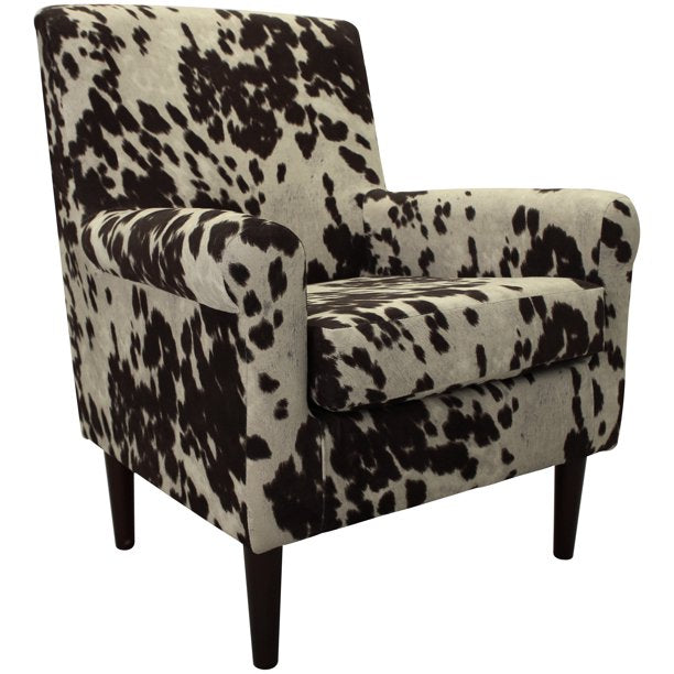 Arm Lounge Chair in Cowhide Brown