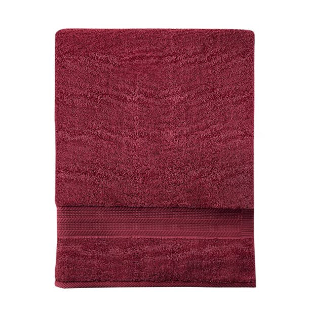 Bath Towel Solid Red 30x54 Inches